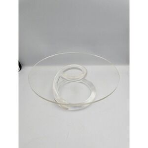 Unbranded Acrylic Spiral Cake Stand OS Clear Good Vintage Lucite Riser